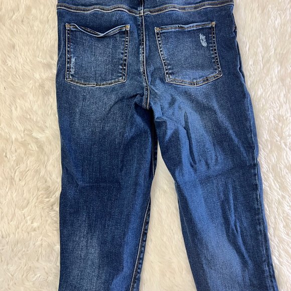 Spanx Distressed Ankle Skinny Jeans - Medium Wash, Medium - Picture 8 of 8